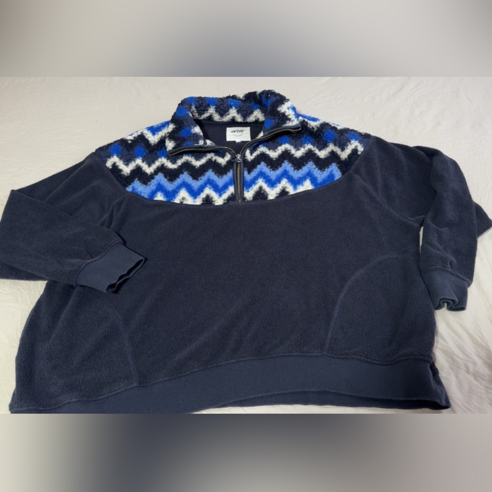 Women’s Aerie Oversized Sherpa Quarter Zip Sweater